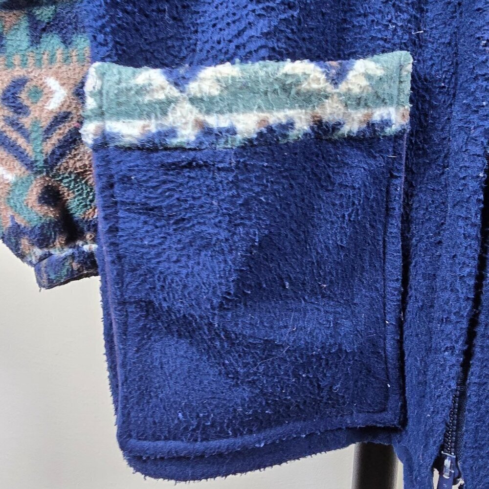 Vintage Fleece Jacket With Tree / Aztec‎ Pattern (GUC) - Picture 8 of 12